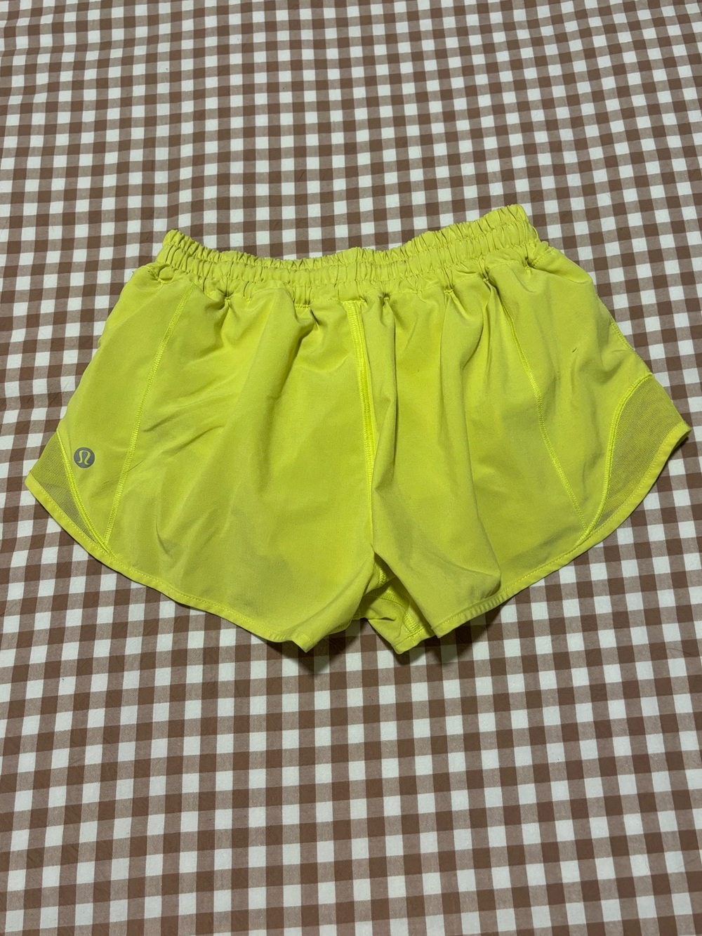 lululemon athletica Women’s Neon Yellow Green Running Shorts athleisure